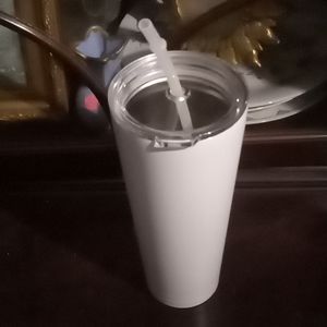 Room essentials double wall stainless steel vacuum straw tumbler